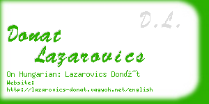donat lazarovics business card